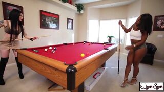 Best Pool Game! Lesbians Kris Riot & Harmonie Marquis Had A Lot Of Fun