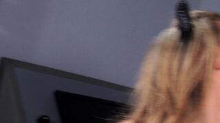 Stunning lesbo sluts trying out toys in cosplay action