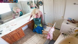 Stepson caught on camera being more than just helpful with stepmom dressing in the bathroom