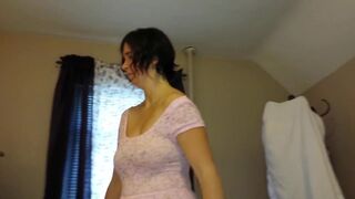 Sexy Size Sevens Poking Through Her Shirt