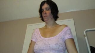 Sexy Size Sevens Poking Through Her Shirt