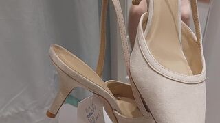 Sexy brunette tries on clothes in fitting room. I'm looking at a hairy mom, hairy pussy, big tits, big ass.