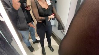 I asked the store clerk to give me a blowjob in the fitting room amateur