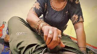 Indian Desi Aunty Playing with Neighbor's Big Dick Hot Sex Amateur Blowjob Clear Hindi Audio