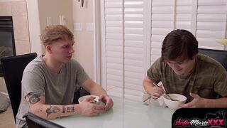 MILF Cougar Sofie Marie Sucking and Fucking 3way - 5 image