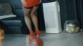 Glamorous glamour POV fake penis engulfing