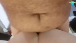 Riding and engulfing His cock all night in the hotel till This Guy creampies Me