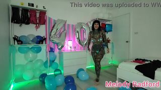 Sheer Pink and Blue Micro Bikini try on Melody Radford