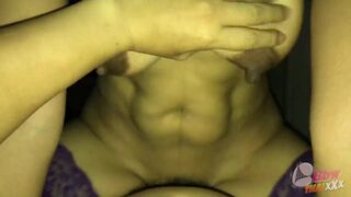 Massive breasted Oriental step mamma with worthwhile cowgirl