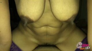 Massive breasted Oriental step mamma with worthwhile cowgirl