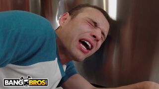 BANGBROS - Stepmom Sybil Stallone Reprimanding Johnny Love, With Her Large Gazoo Cheeks On His Face - 2 image