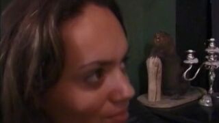 Lusty redhead likes slapping hot brunette hair bitche's ass cheeks