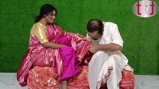 Newly married pair in Studio