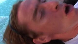 Big boobed Blonde French MILF enjoys outdoor threesome