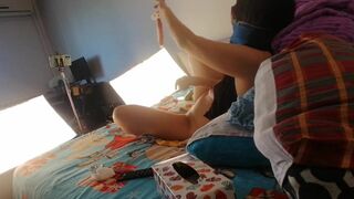 Amateur wife blows with carrot. Amateur wife masturbates with her fingers in her pussy until orgasm.