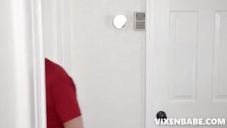 Stepmom Natasha Nice's Massive Tits Bareback Ravaged by Stepson's Cock