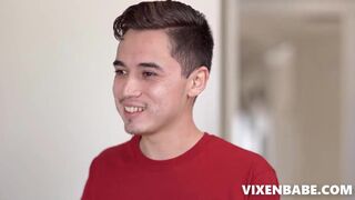 Stepmom Natasha Nice's Massive Tits Bareback Ravaged by Stepson's Cock