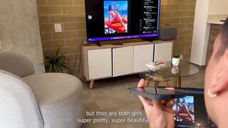 Maxx Betancur & Carla Morelli take turns riding a massive cock POV style