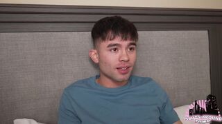 Stepson's throat gets roughed up by curvy mature babe Little Puck & Enzo East's rough deep throat & doggystyle riding