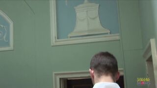 Elizabeth Lawrence's pierced pussy gets drilled by hung stud while she's dressed