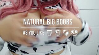 Ivy Adventure's massive oiled-up tits bounce while she pleasures herself with a BBC - 1 image