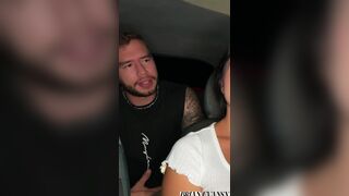 Brian Evans' uncut cock drills Silvana Lee's tight pussy in the car - 1 image