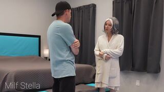 Step-grandma Stella gets impregnated by Stefano's huge cock in steamy roleplay action - E31 - 3 image