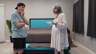 Step-grandma Stella gets impregnated by Stefano's huge cock in steamy roleplay action - E31 - 4 image