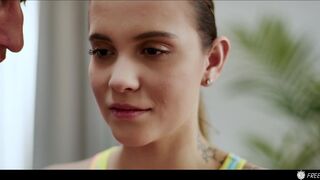 Watch Jennifer Mendez's big tits get destroyed by Charlie Dean's hard cock after a steamy workout session - 3 image