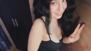 Watch Nova Lynx's natural tits bounce as she gets ready for a taboo pre-game with a big cock - 5 image