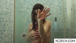 Hot MILF gets a steamy shower and a huge load of jizz - 12 image