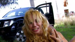 Ginger Hell gets her shaved pussy drilled by Rob Diesel's massive cock in lingerie and stockings - 15 image