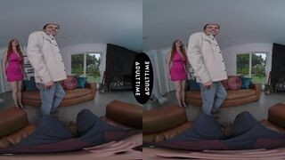 Watch Lauren Phillips cheat with her neighbor while her hubby watches in POV virtual reality video - 5 image