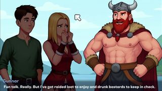 Dane's Porn Game: MILF with Big Tits Plays a Hentai Game with Her Hunk - 2 image