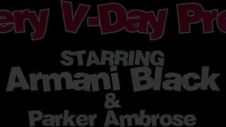 Armani Black & Parker Ambrose take turns riding hard and deep in POV homemade video - 1 image
