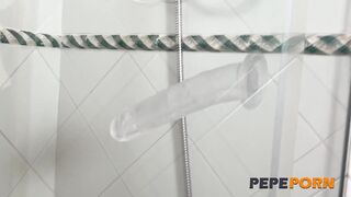 PepePorn's massive rod plows into natural-titted Emmita Smile's tight ass and tits