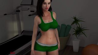 Curvy MILF with massive tits and ass gets naughty in Away From Home Chapter 25 - Yoga with a busty hentai - 10 image