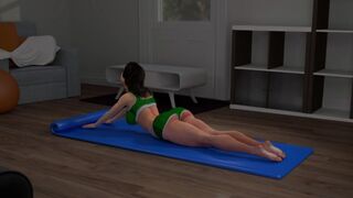 Curvy MILF with massive tits and ass gets naughty in Away From Home Chapter 25 - Yoga with a busty hentai - 6 image