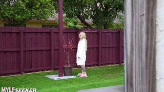 Stepmom Anastasia Shades gets caught riding her stepson's hard rod POV style - 3 image