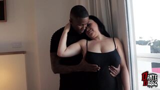 Jade Sugarmilf's juicy curves bounce while BBC rides her and squirts all over her pretty pussy - 2 image