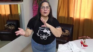Watch El Makinon's natural tits and ass get pounded hard in the jacuzzi by Licenciada Angie milf50 - 4 image