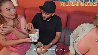 Watch these mature babes take risky sex to the next level while watching movies with soldierhugecock - 5 image