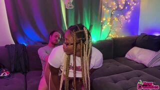 Dolce's Massive Tits Bounce While Taking on a White Cock - 3 image