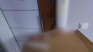 Watch Emily1999999's curvy body and natural tits work wonders as she gives a steamy delivery tip to lucky Martin E - 1 image