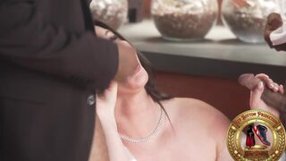 Curvy BBW babes August, Slim, and Bossman fill their perfect bodies with BBCs - 3 image