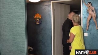 Lucky guy gets to watch Chloe Heart & Nico Vegas humiliate him while he watches their natural tits bounce and their big butts bounce as they take turns - 1 image