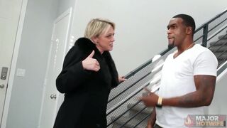 Dee Williams takes Rome Major's huge cock like a pro & loves deepthroating it! - 1 image