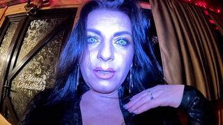 MilfyCalla's curvy body dominates and teases in black leather