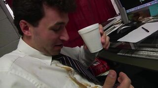 Lisa Ann's huge knockers get a messy facial from James Deen's massive meat stick - 1 image