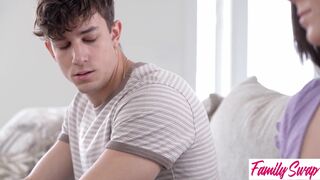 Watch stepmom Kelly Caprice's tight pussy get filled up by stepson's big cock in hot orgy with Parker, Megan, Lilian & - 2 image
